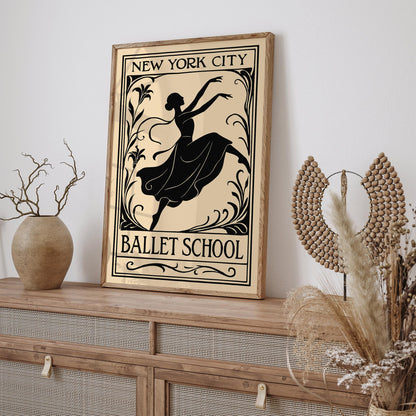 New York Ballet School Art Poster