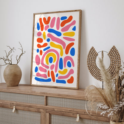 Mid Century Colorful Art Print