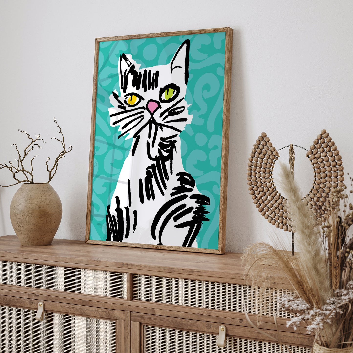 Cat Doodle Wall Art Prints