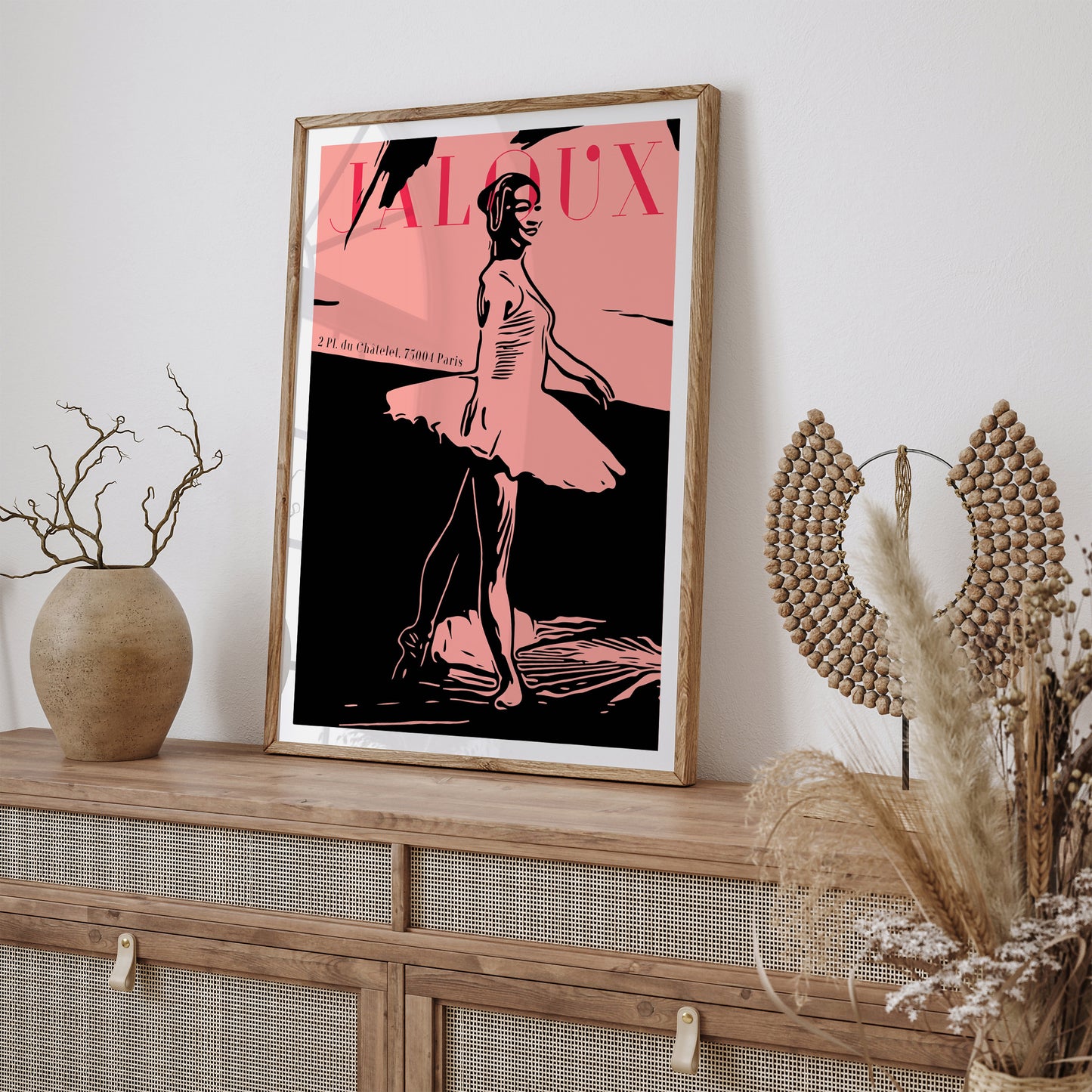 Jaloux Vintage French Ballerina Pink Poster