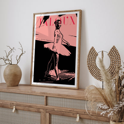 Jaloux Vintage French Ballerina Pink Poster