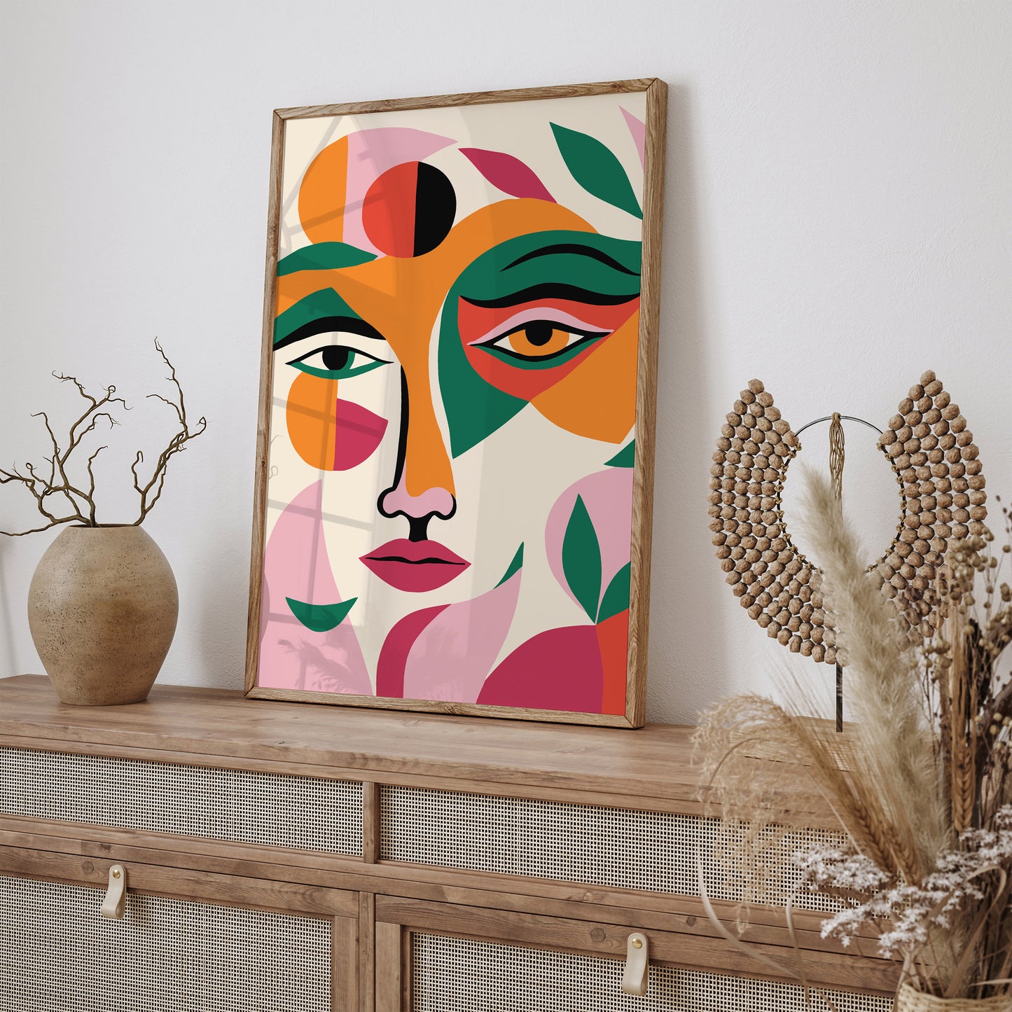 Abstract Colorful Face Poster