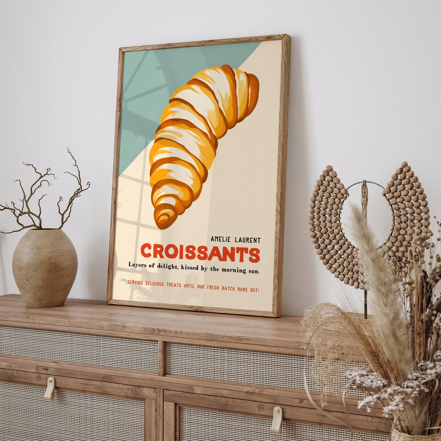 Fresh Croissants Bakery Poster