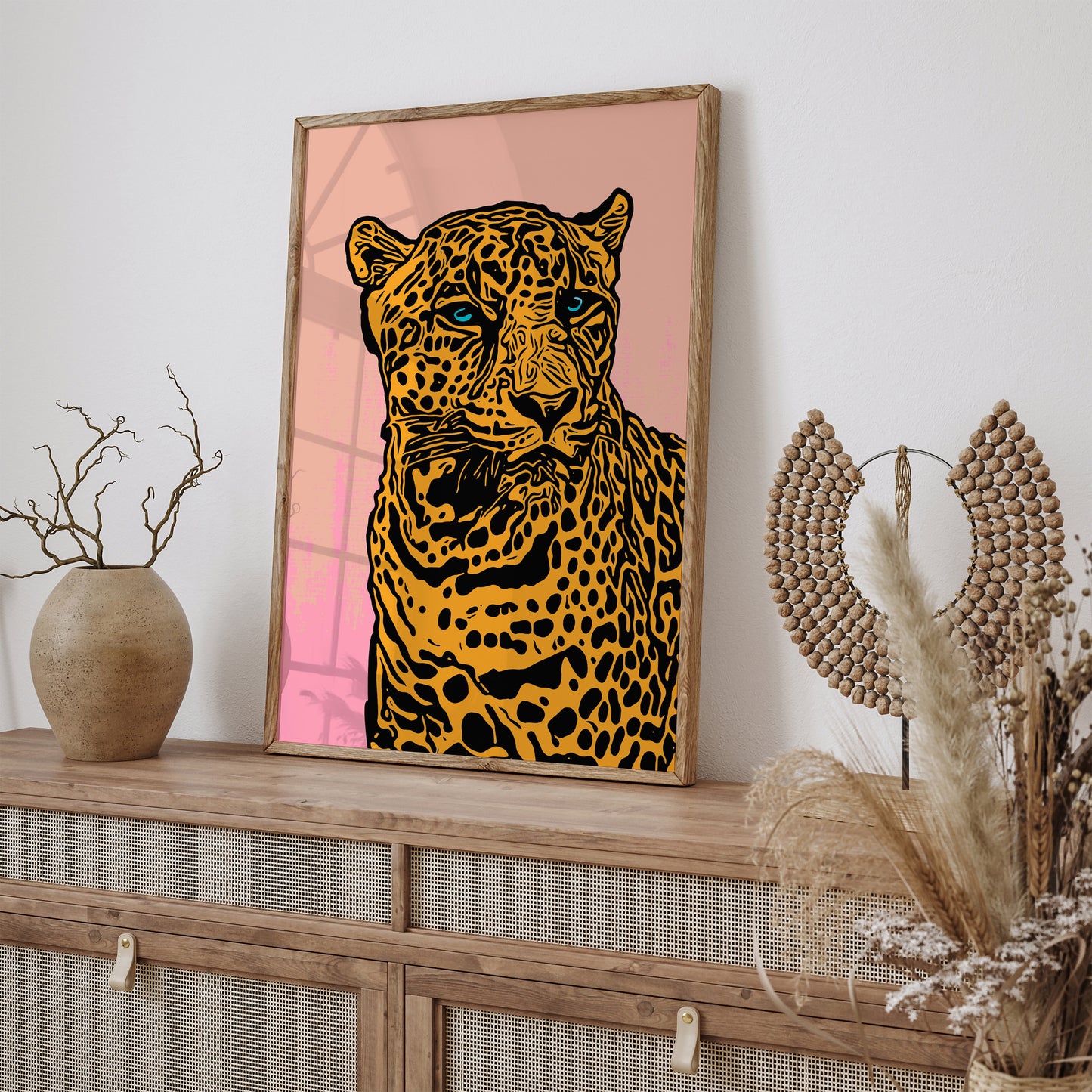 Pink Trendy Cheetah Art Print