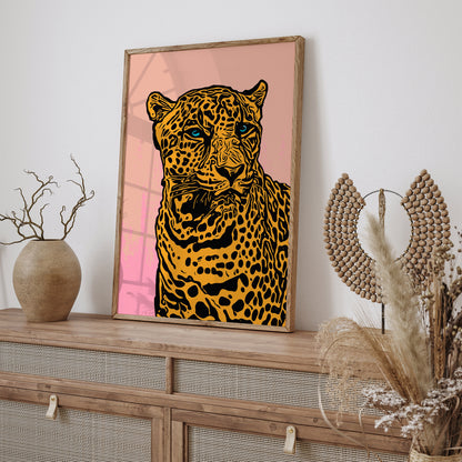 Pink Trendy Cheetah Art Print