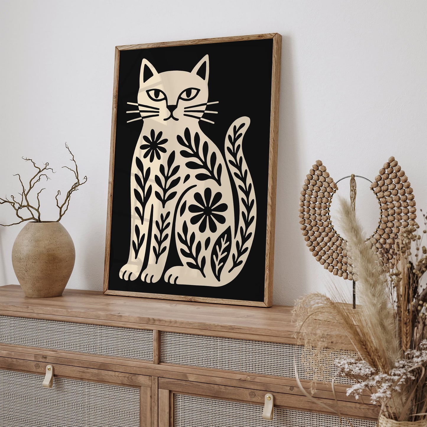Bohemian Cat Portrait Poster