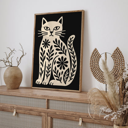 Bohemian Cat Portrait Poster