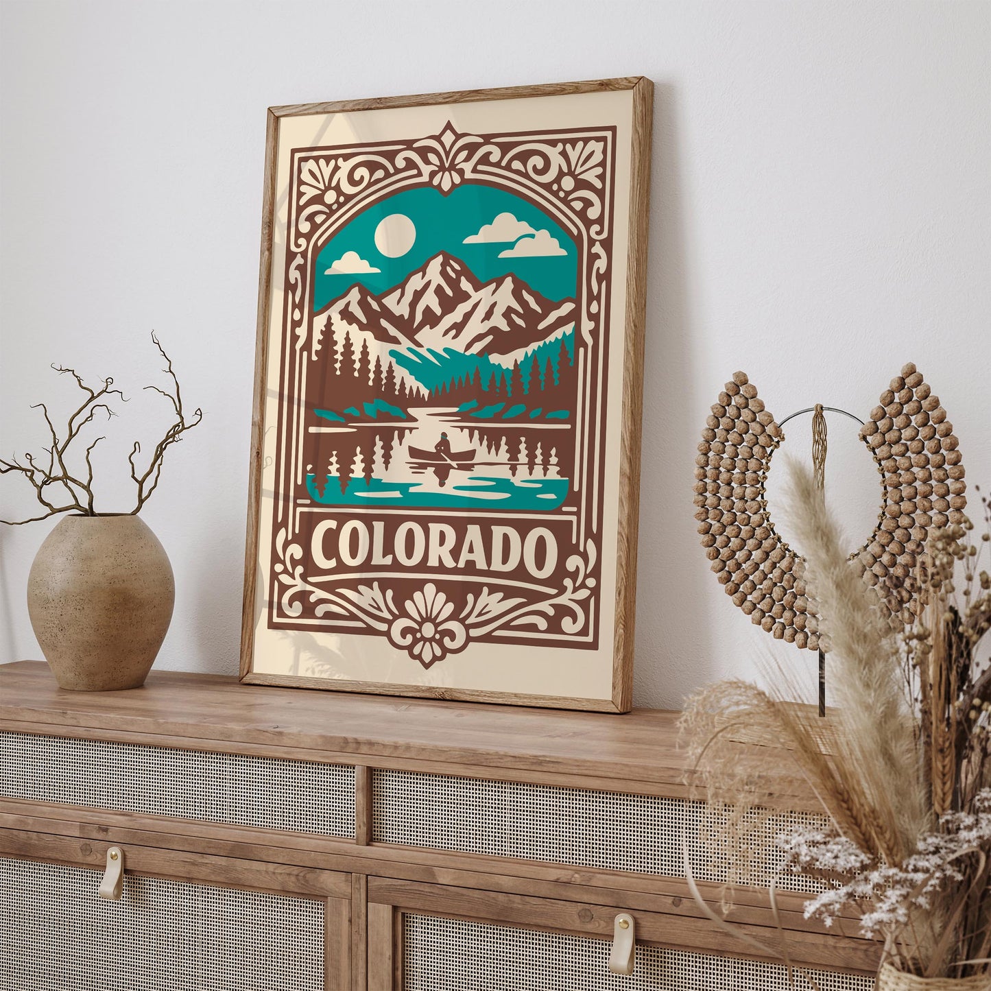 Colorado Travel Poster - Retro Landscape Wall Art