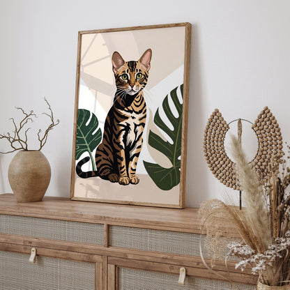 Cute Bengal Cat Art Print