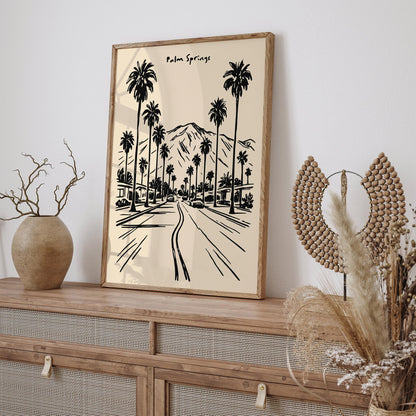 Palm Springs California Street Poster