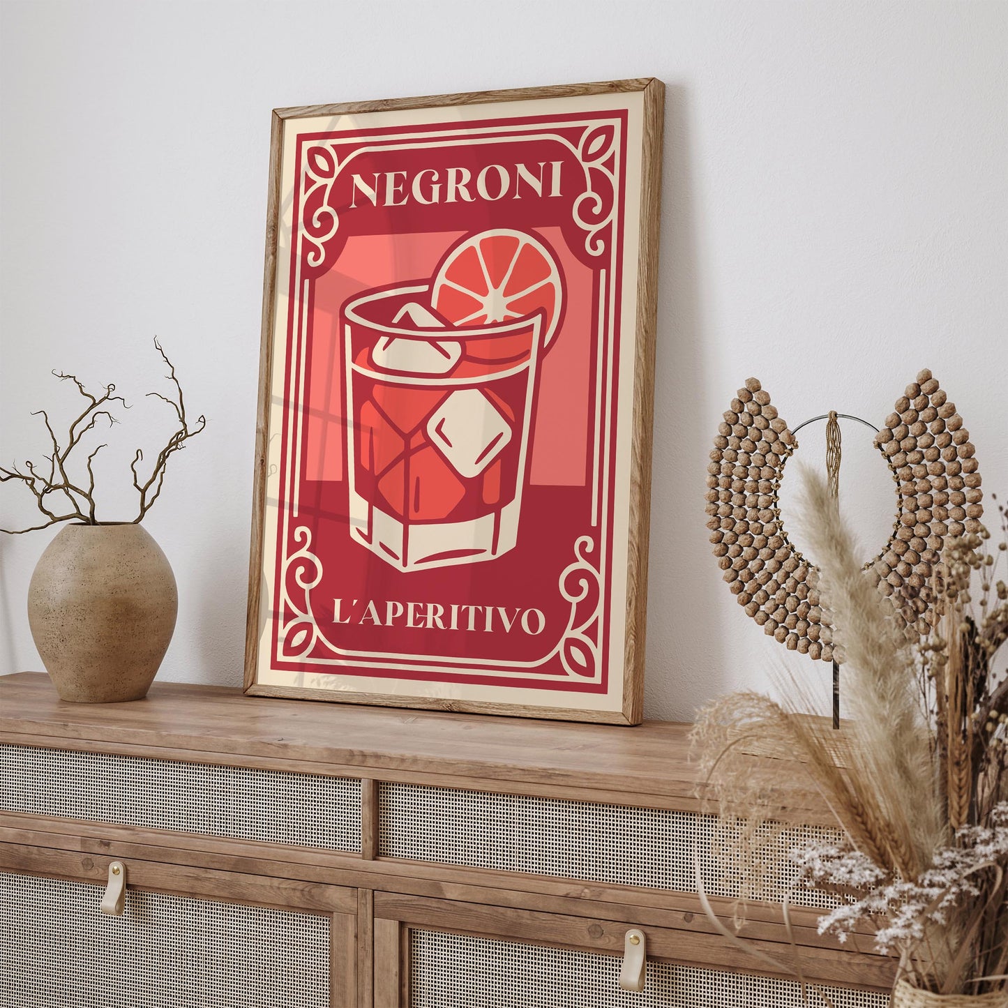 Negroni L'Aperitivo Cocktail Poster