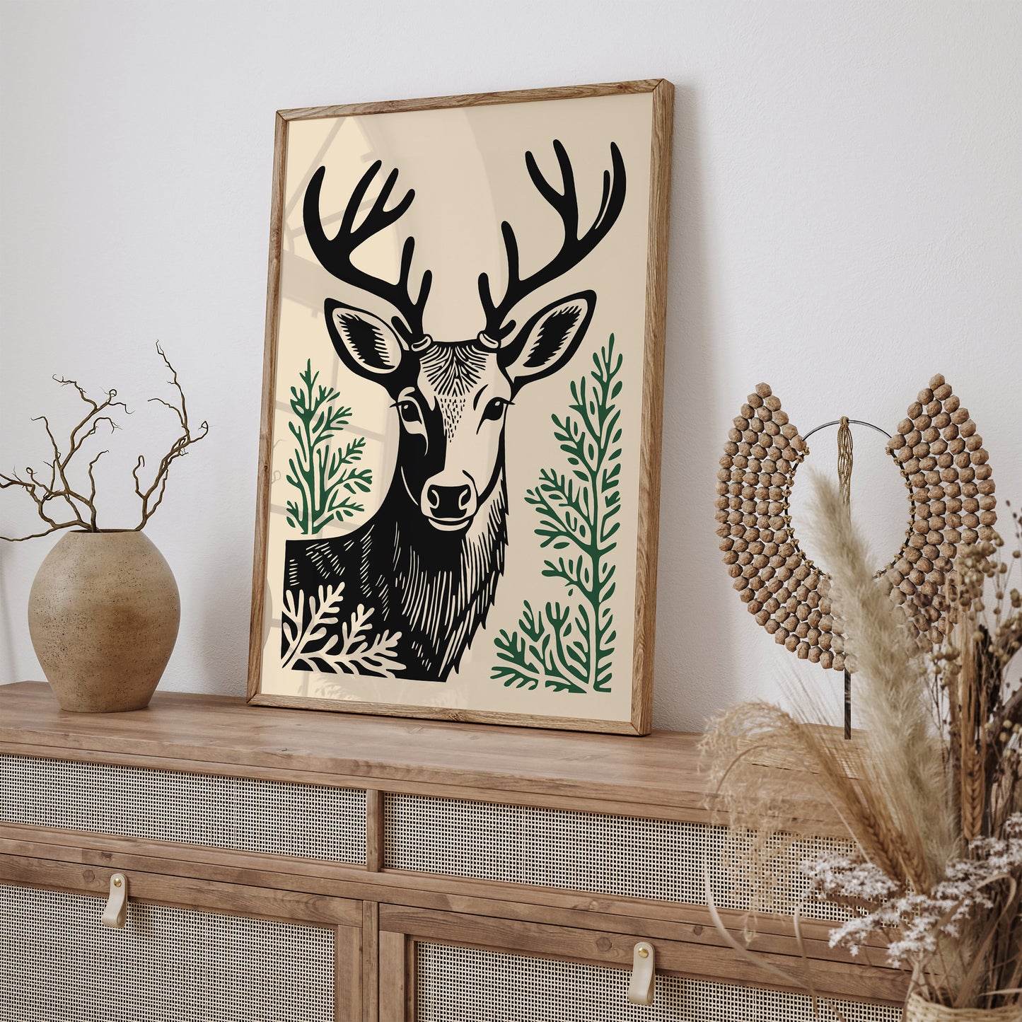 Reindeer Portrait Art Print