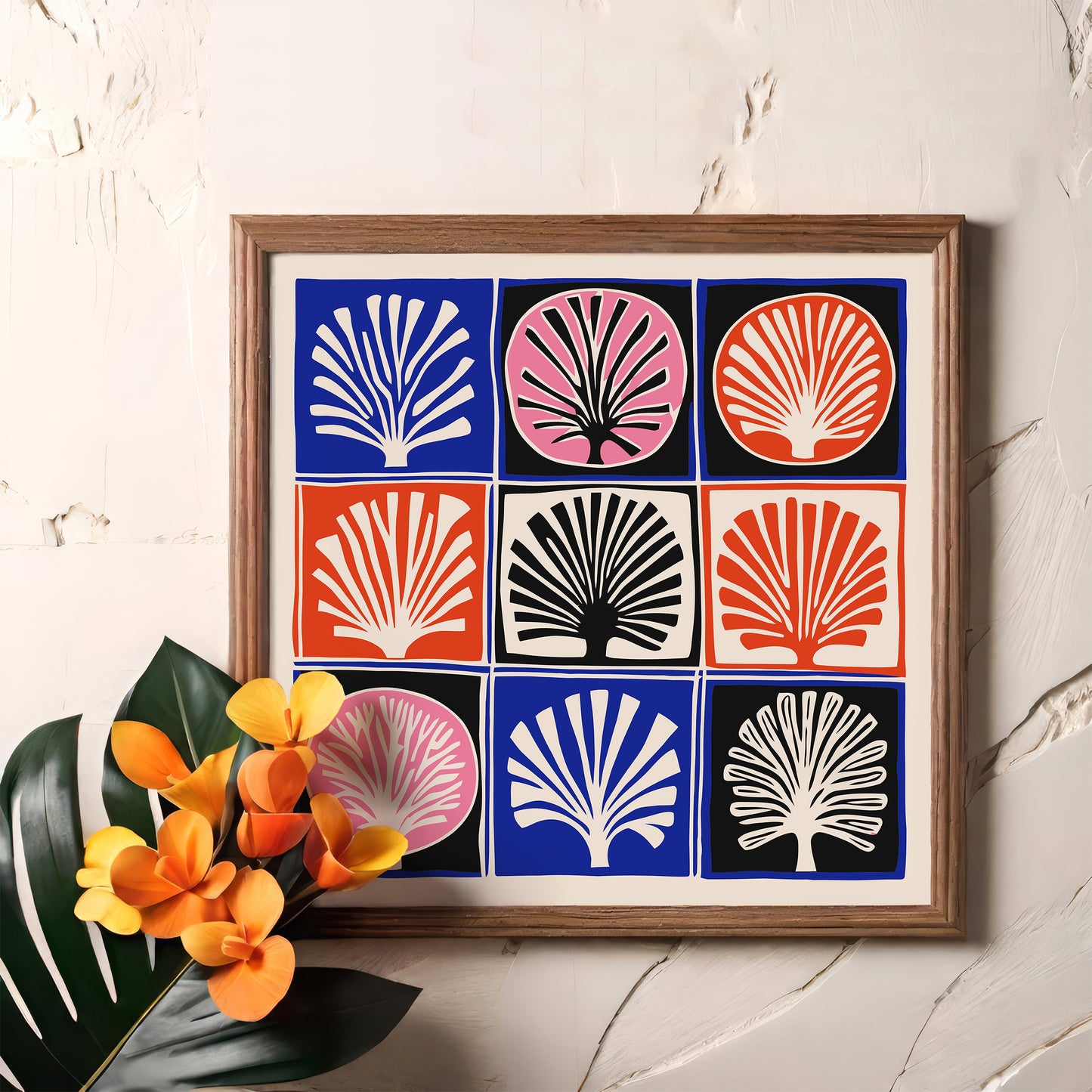 Coral Reefs Cutouts Square Art Print