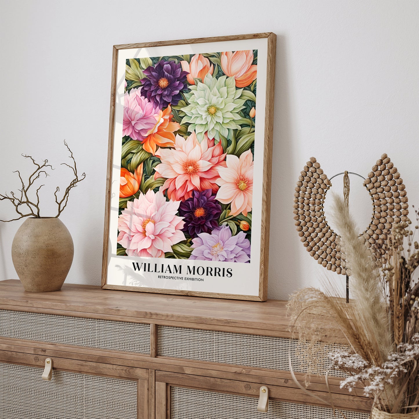 Pastel Floral William Morris Wall Art