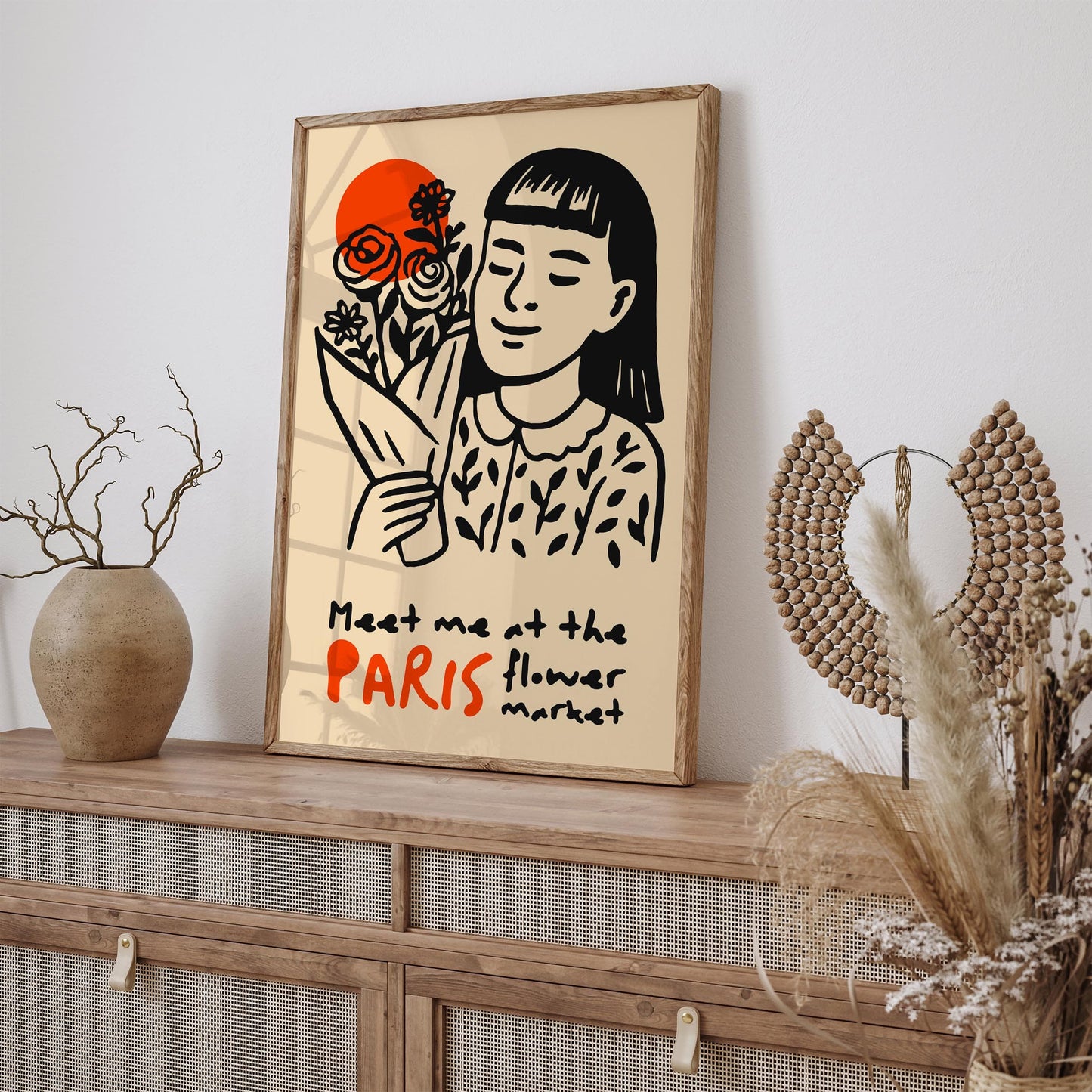 Meet me at the Paris Flower Market Poster