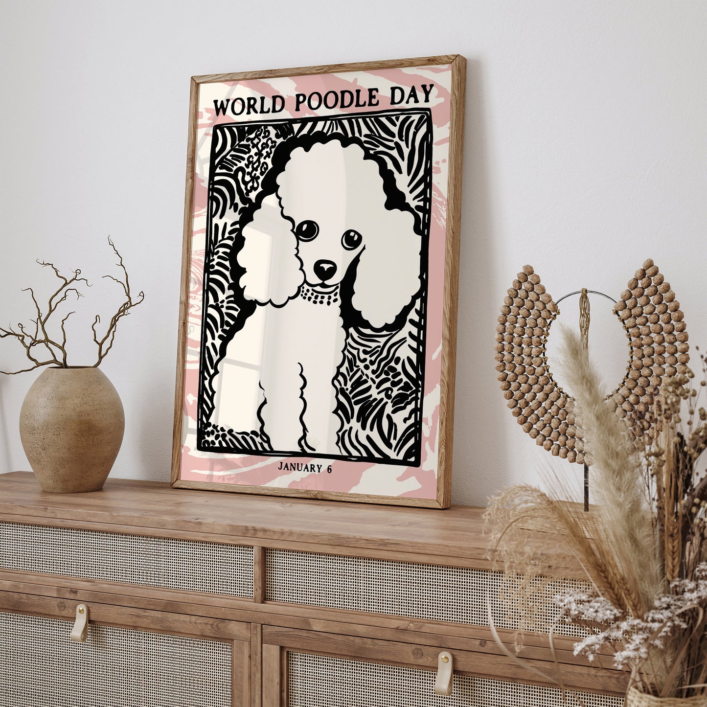 World Poodle Day Vintage Poster