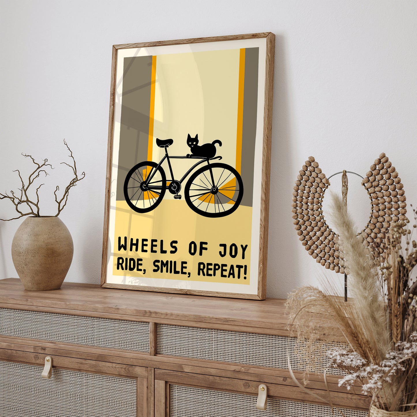 Motivational Cycling Cat Poster