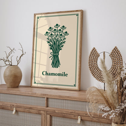 Chamomile Minimalist Kitchen Art Poster