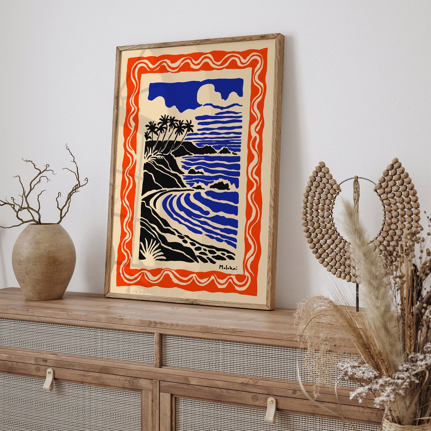 Molokai Hawaii Island Travel Poster