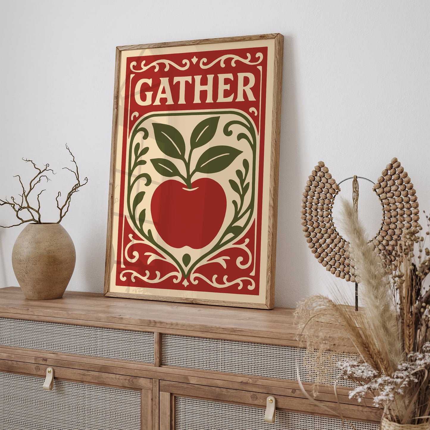 Gather Art Print - Kitchen Quote Poster
