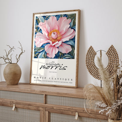 Pink Blue W. Morris Flower Wall Art 2024