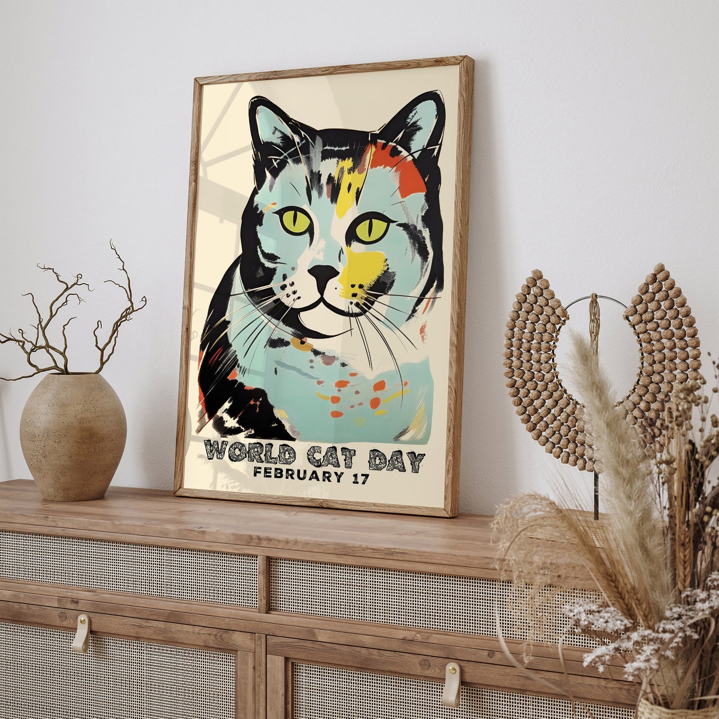 World Cat Day Painted Poster