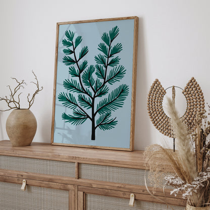 Christmas Tree Branch Art Print