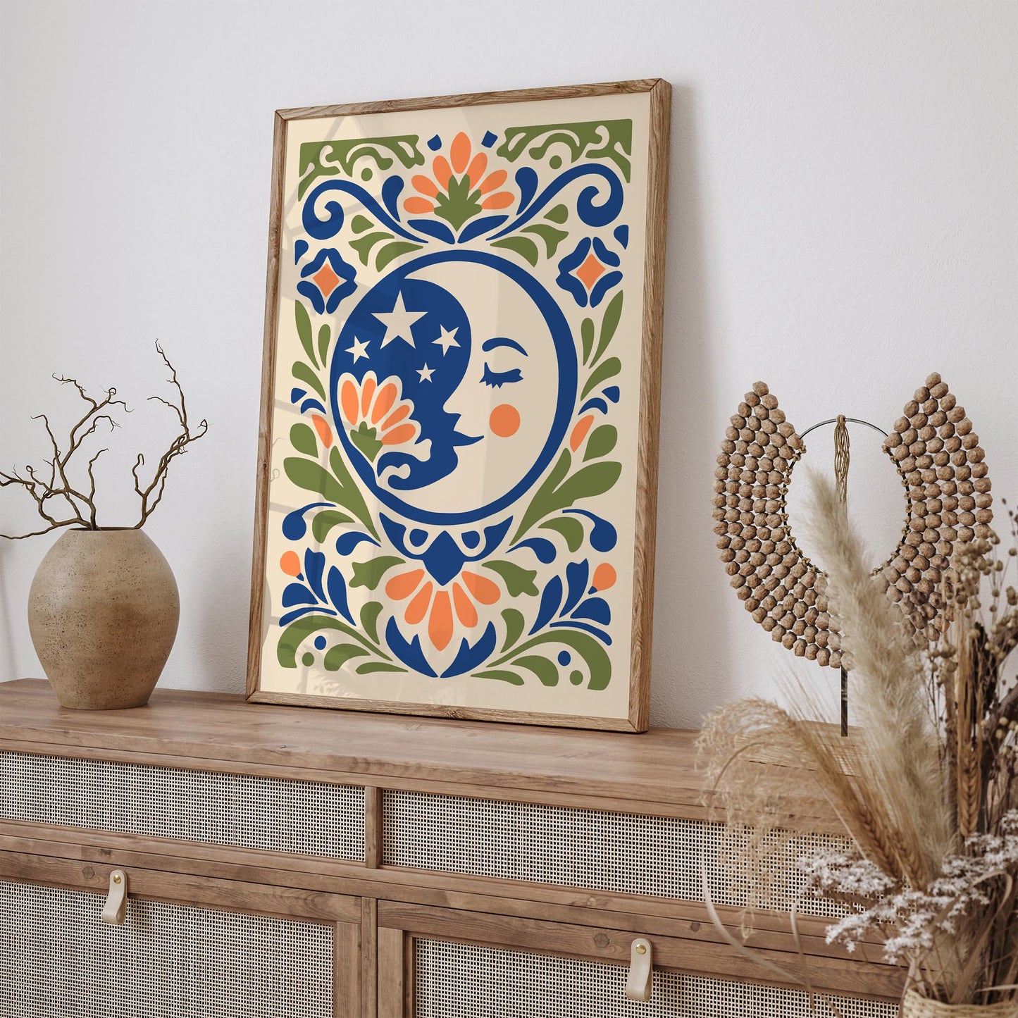 Cute Moon Poster - Kids Room Wall Art