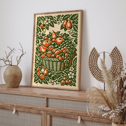 Vintage Bowl of Fruit Poster