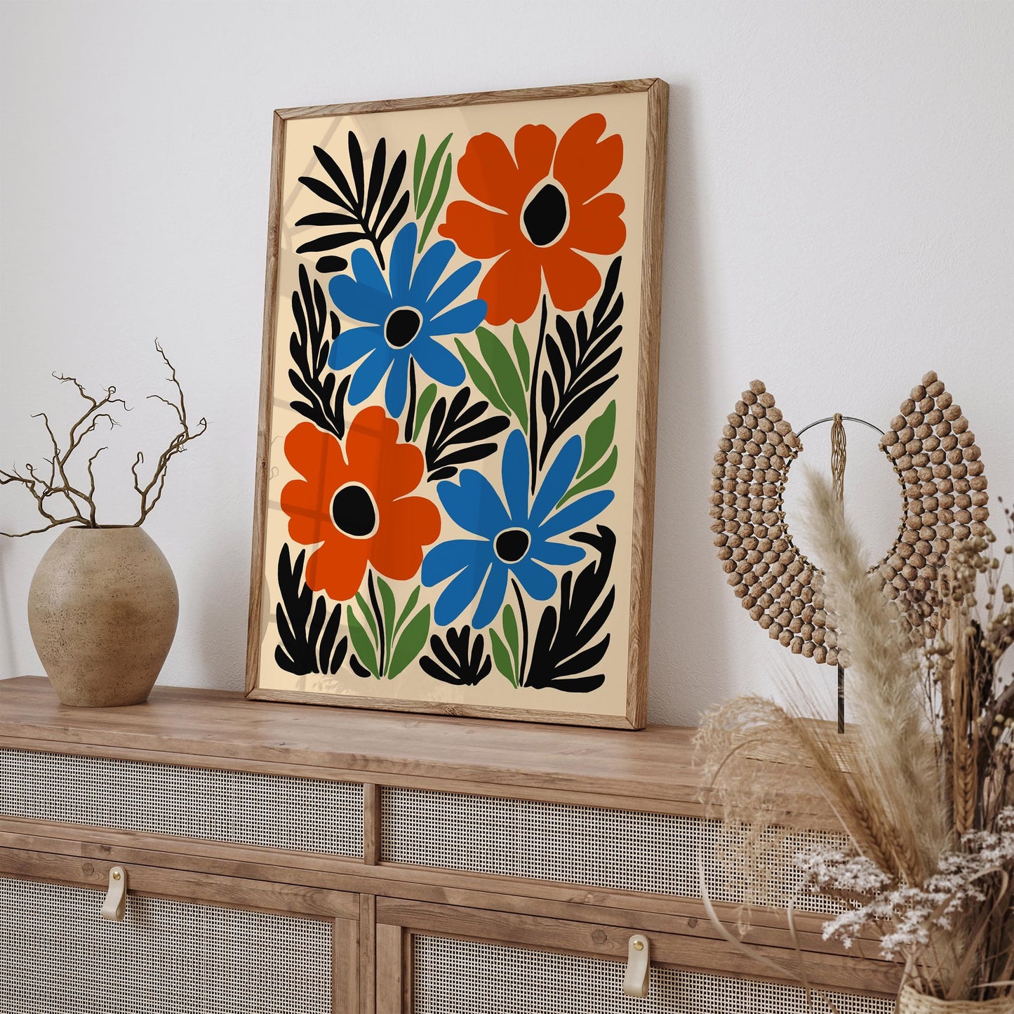 Retro Bold Floral Poster