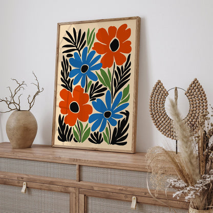 Retro Bold Floral Poster