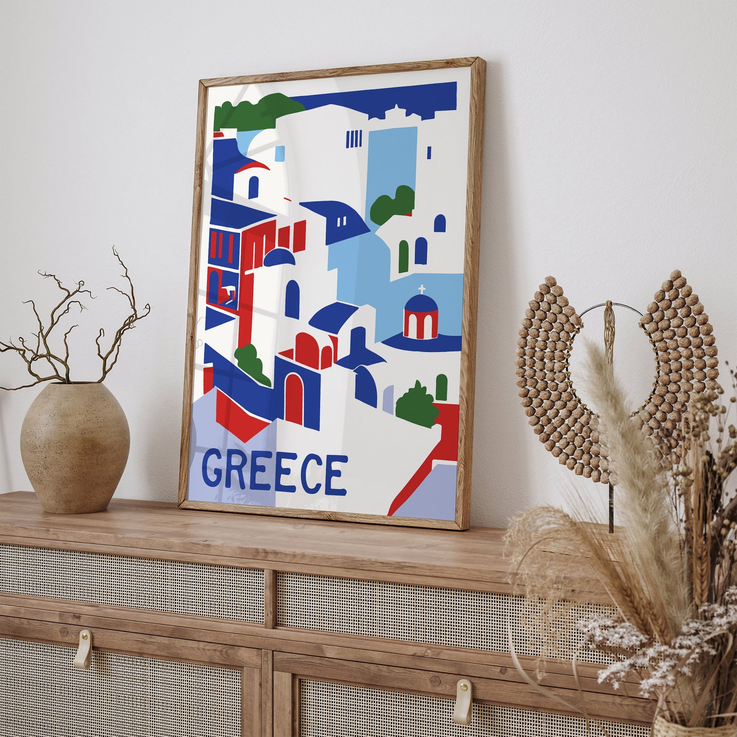 Minimalist Greece Travel Poster