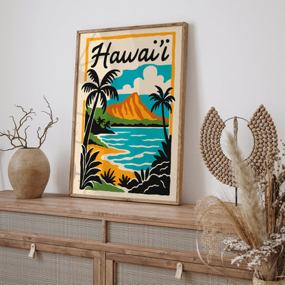 Hawaii Landscape Poster - Tropical Home Decor