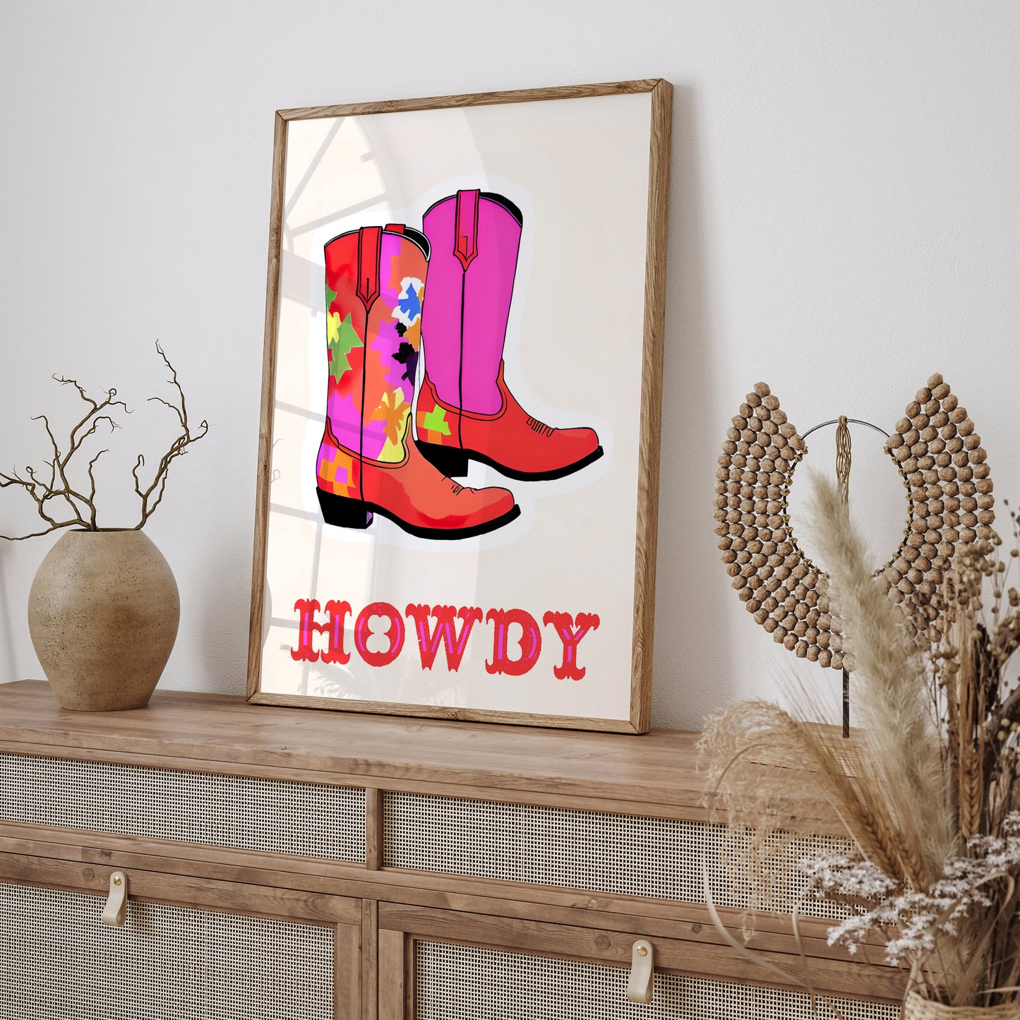 Horwy - Cute Cowgirl Pink Shoes Poster