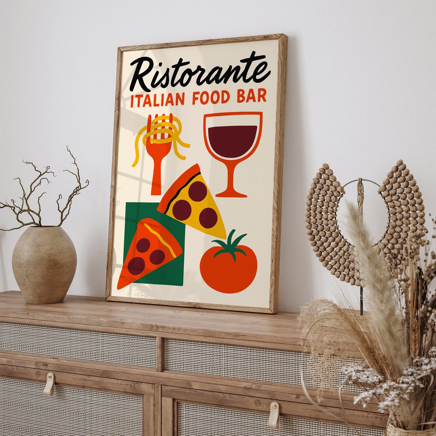 Ristorante Italian Food Bar Retro Poster