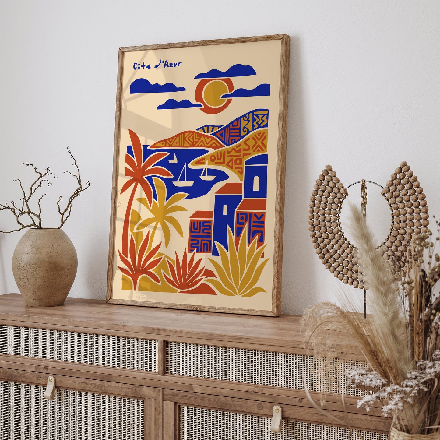 Côte d’Azur French Riviera Poster – Travel Wall Art Print