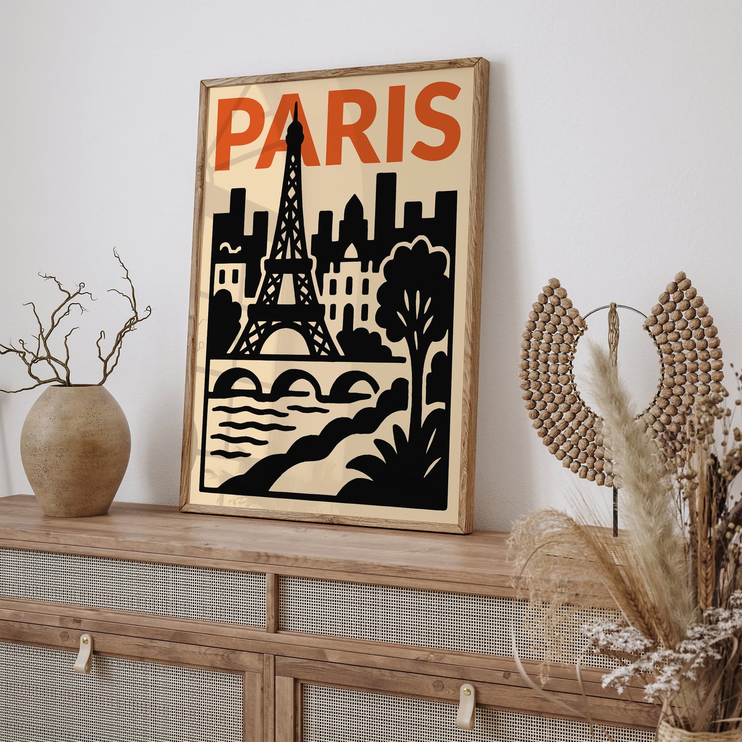Paris Modern Cityscape Poster