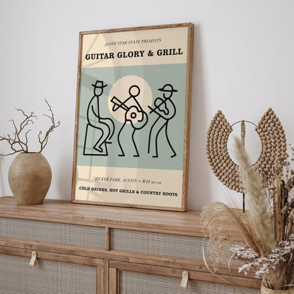 Zilker Park Austin Music Poster