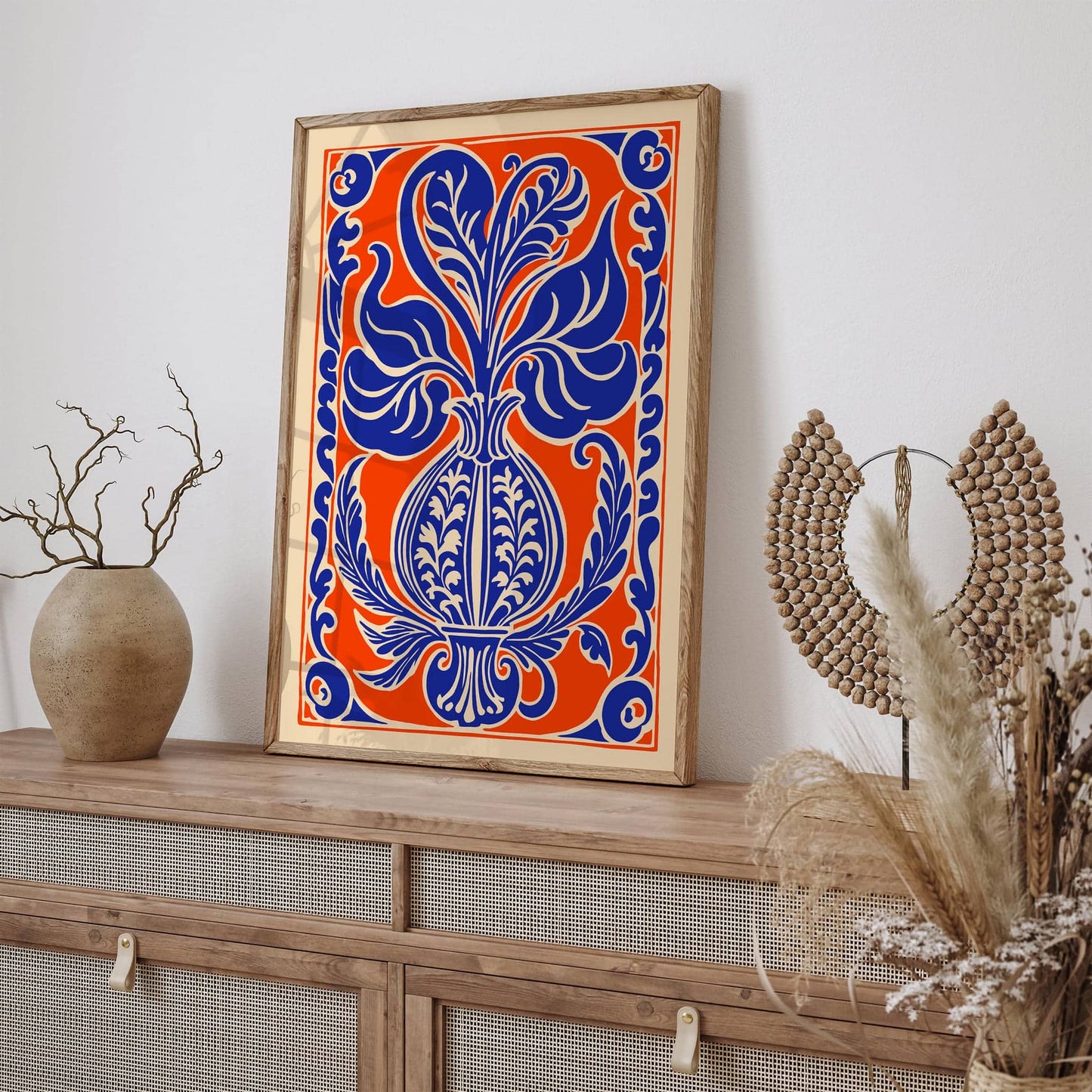 Abstract Floral Rococo Style Poster