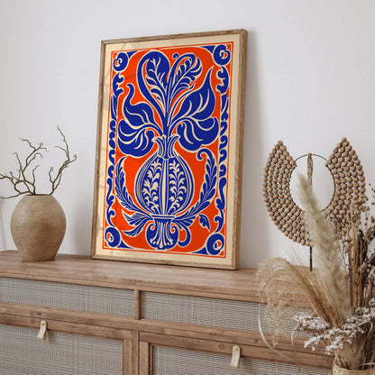 Abstract Floral Rococo Style Poster