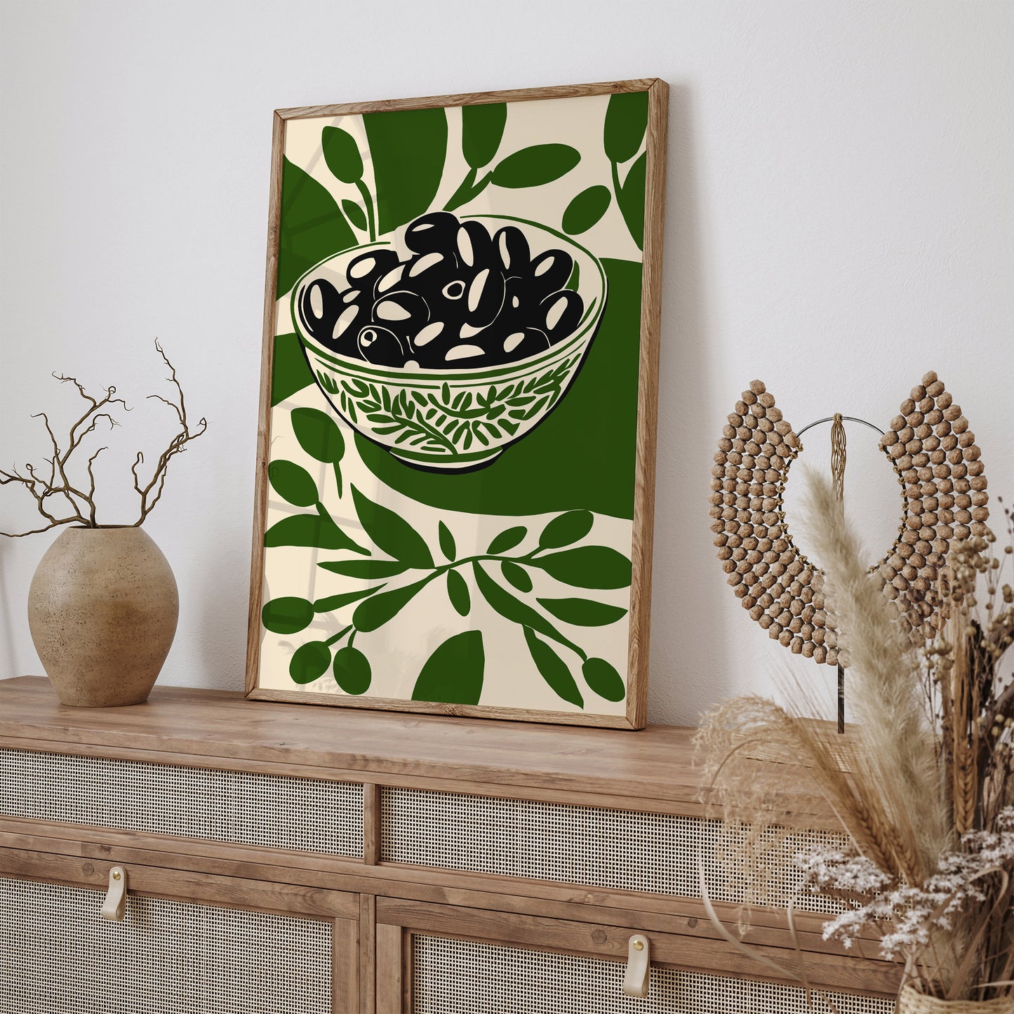 Green Olives Food Kitchen Art Print