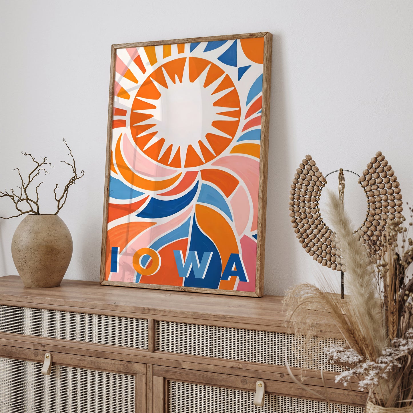 Iowa Colorful Sunset Art Print - Trendy Wall Art 2024