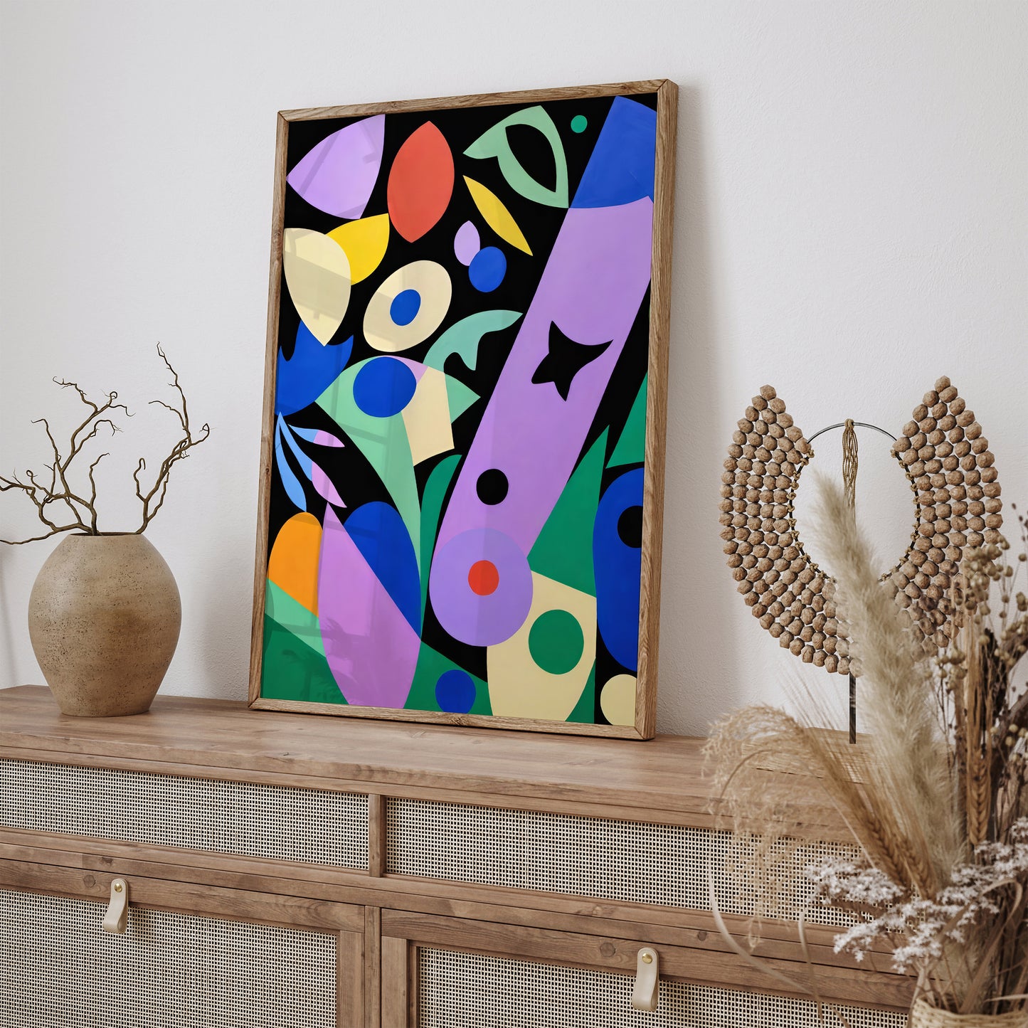 Mid Century Modern Abstract Art Print 2025