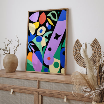 Mid Century Modern Abstract Art Print 2025