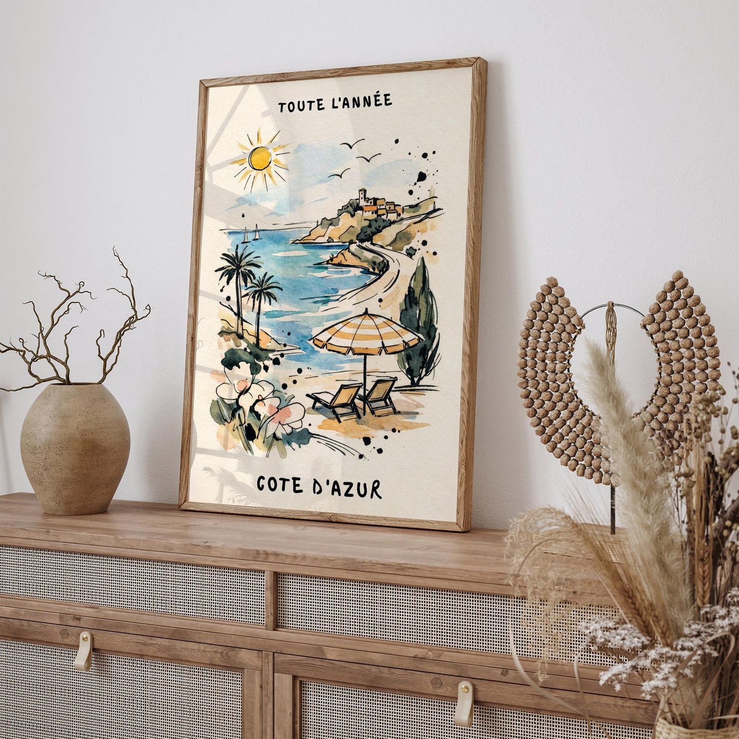 Côte d’Azur Poster – French Riviera Travel Wall Art