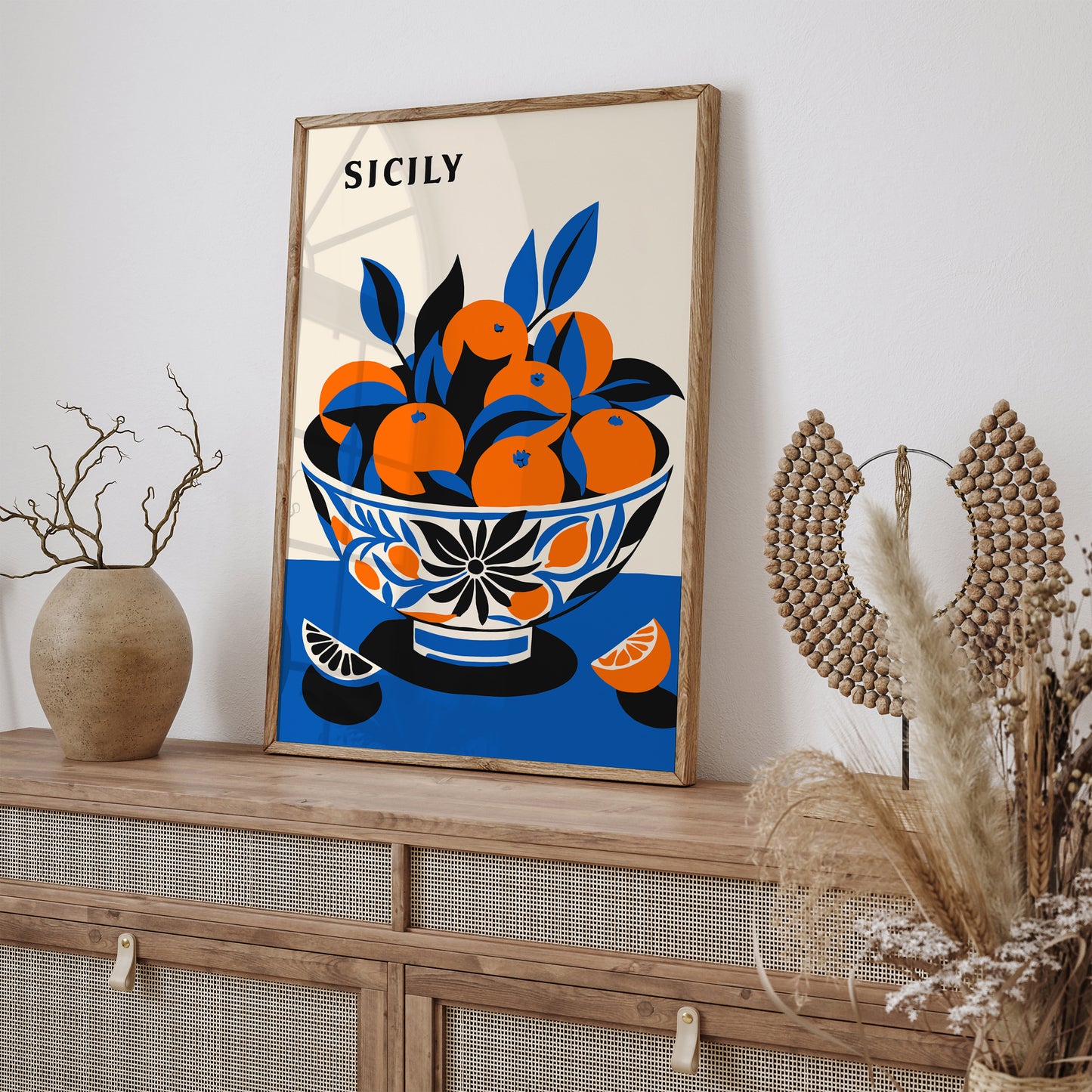 Bowl of Oranges Sicily Art Print 2024