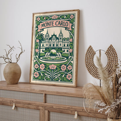 Monte Carlo Travel Poster