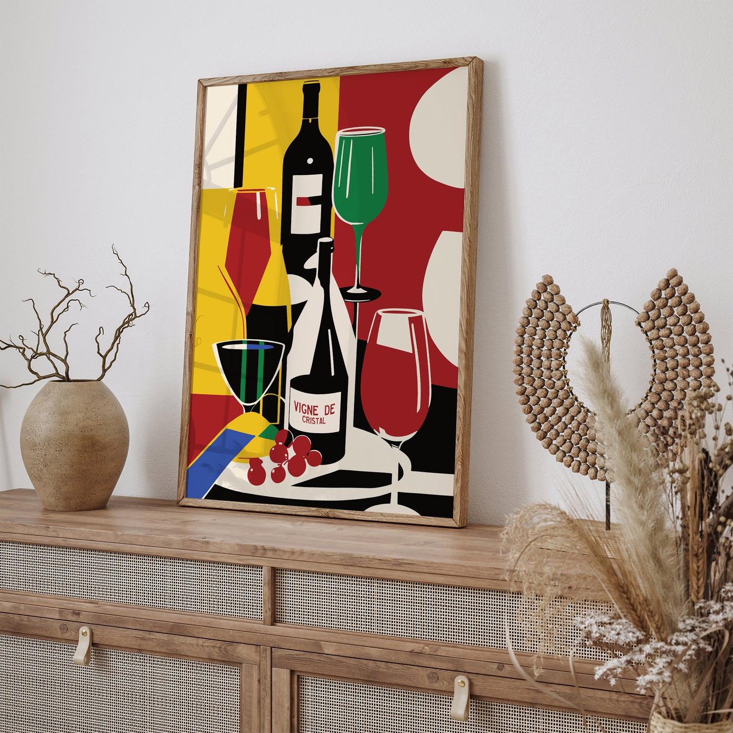 Vigne De Cristal Vintage Wine Poster