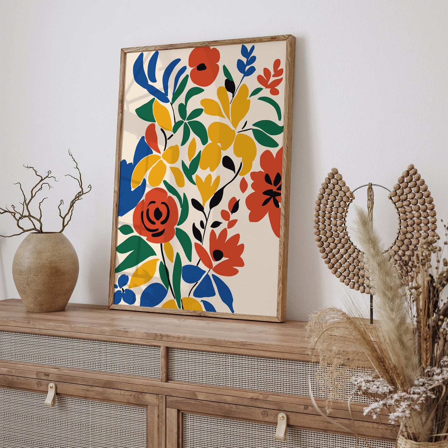 Colorful Floral Living Room Wall Art 2024