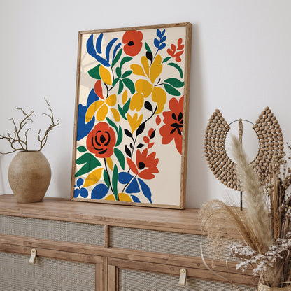 Colorful Floral Living Room Wall Art 2024